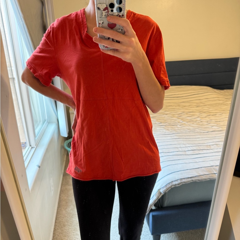 DKNY Jeans Burnt Orange Short Sleeve Top – Women’s Medium